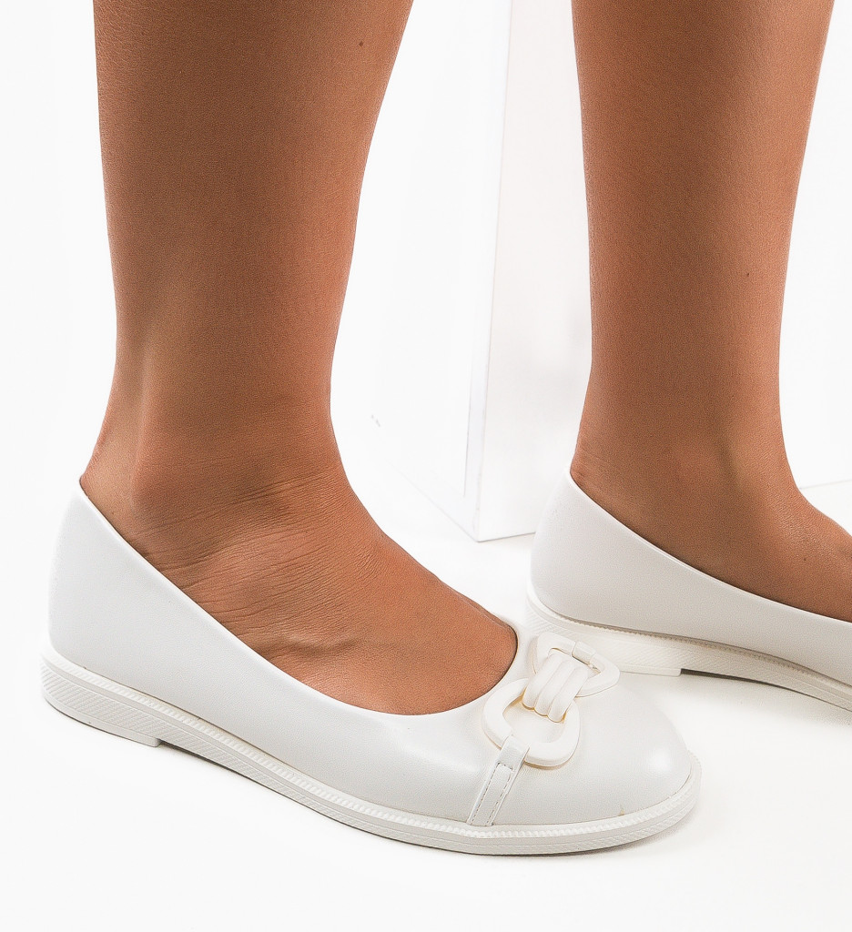 Pantofi Casual Dama Valce Albi - Confort & Stil - imagine 2