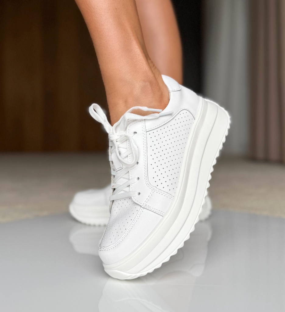 Pantofi Casual Cazmi Albi - Confort Stilat