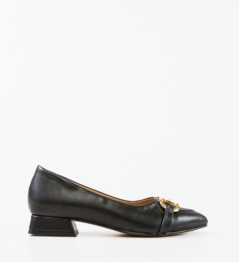 Pantofi Lipse Negri Eleganți cu Toc - imagine 7