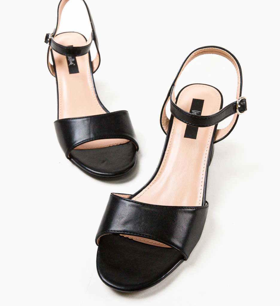 Sandale cu Toc Jelisaveta Negre | Eleganță Maximă - imagine 5