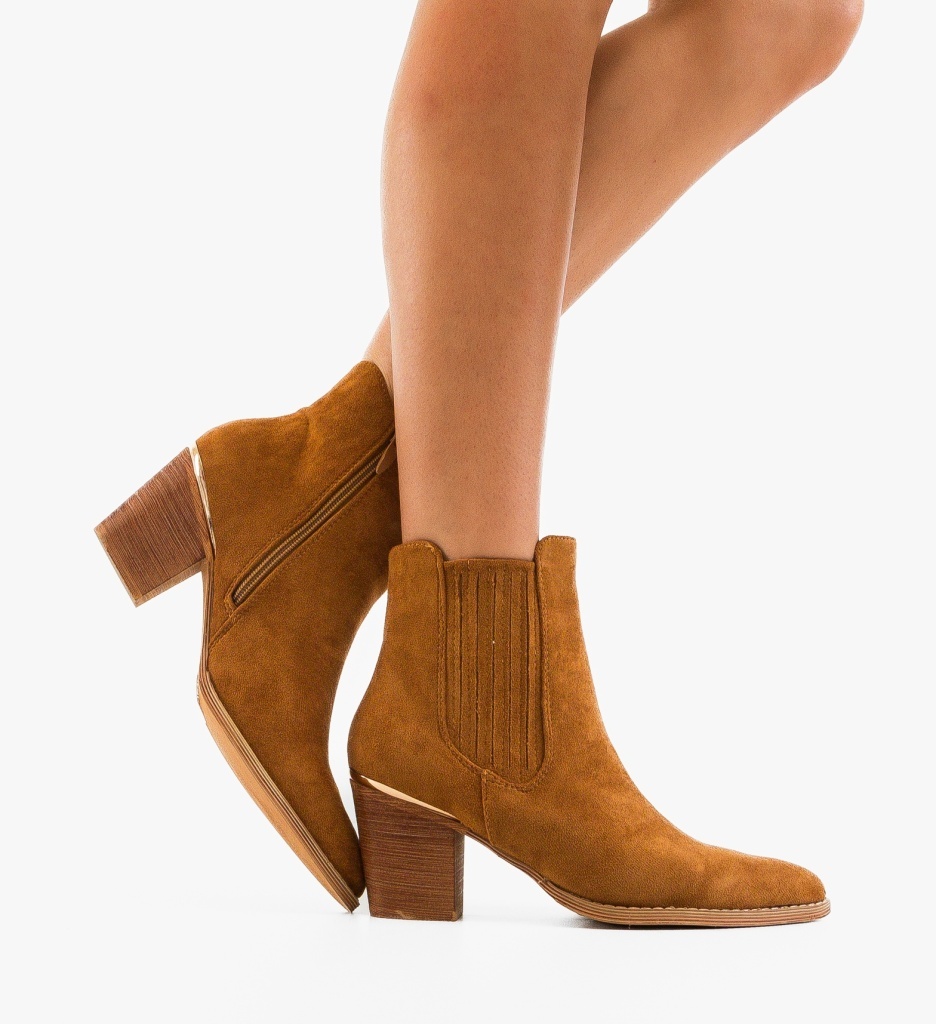 Botine Dama Delgado Camel | Eleganță și Stil - imagine 3