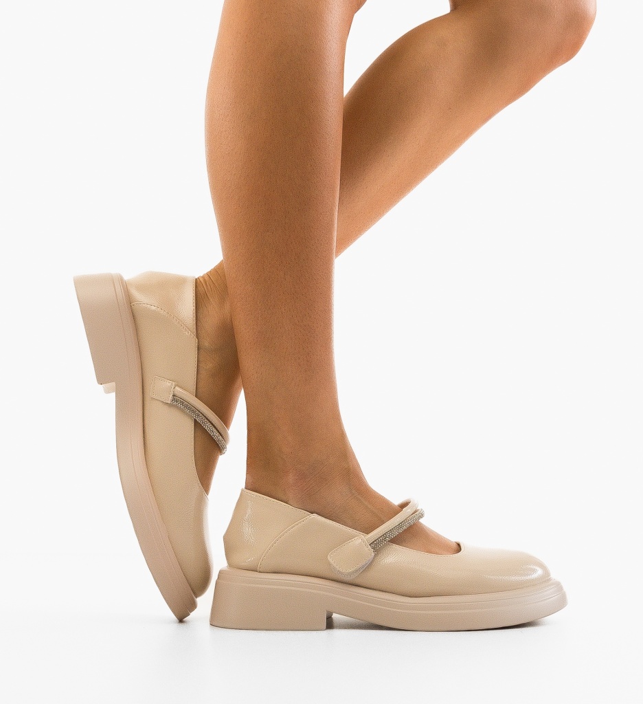Pantofi Casual Dama Bej Maeve - Confort Zi de Zi