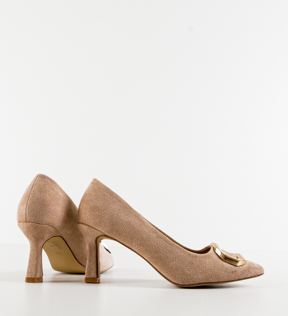 Pantofi Lesedi Bej cu Toc | Eleganță și Confort - imagine 5