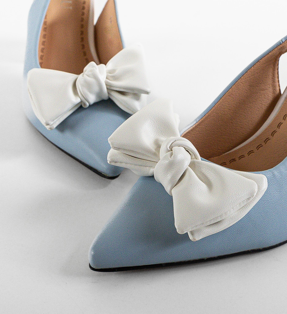 Pantofi cu Toc Albastri Depurtat | Eleganță - imagine 5
