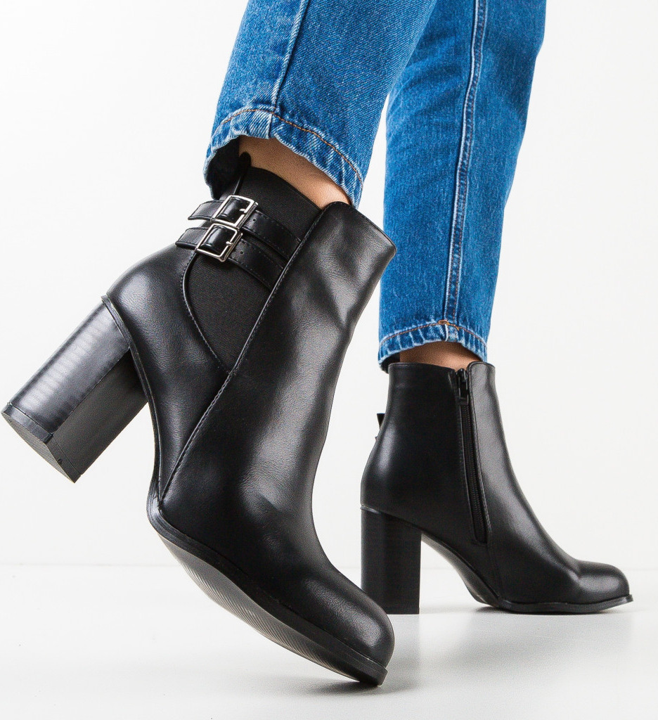 Botine Finlay Negre - Eleganță și Confort - imagine 3