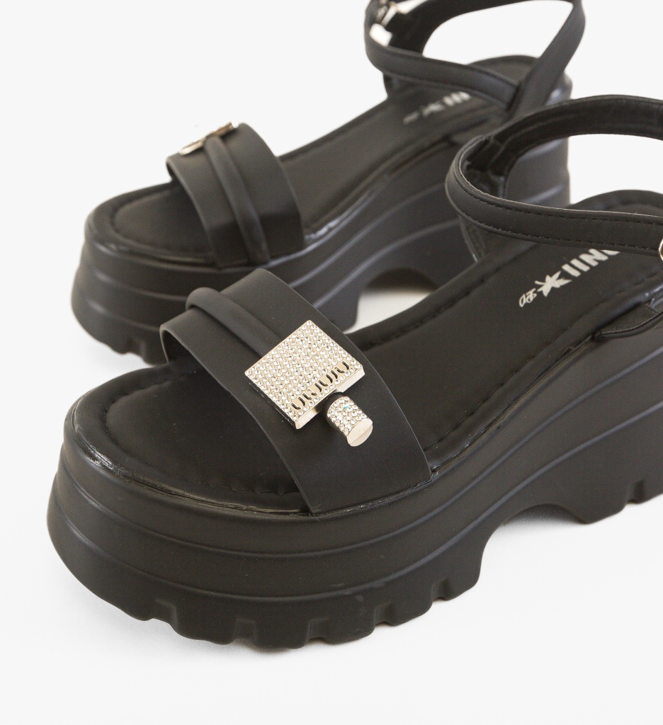 Platforme Dama Jujyju Negre - Stil Urban Modern - imagine 5