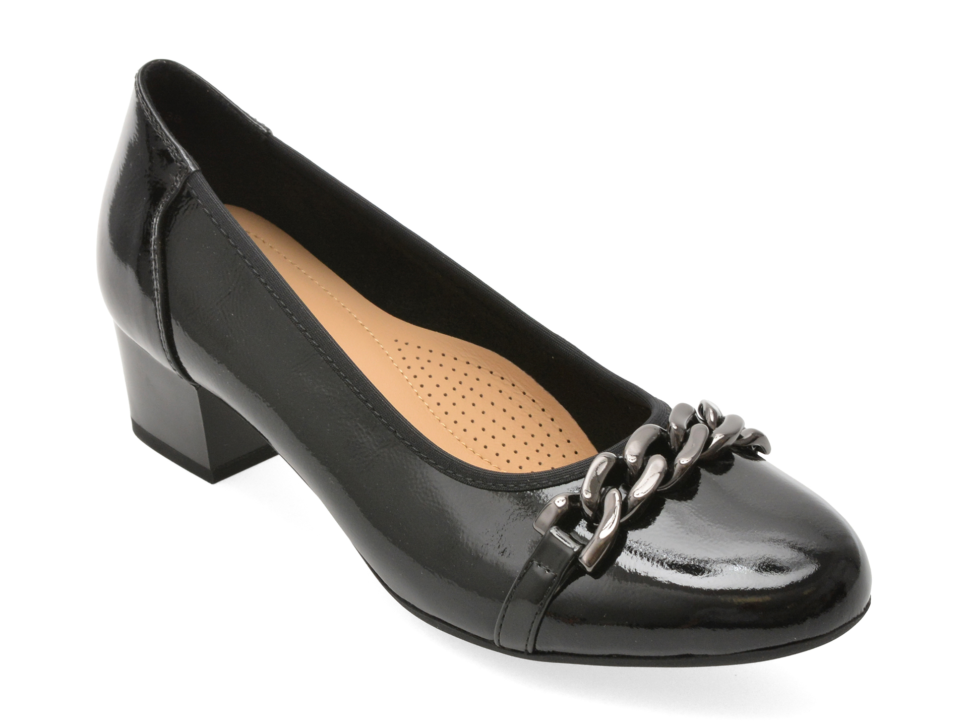 Pantofi Karisma Negri Piele Lacuita Eleganti