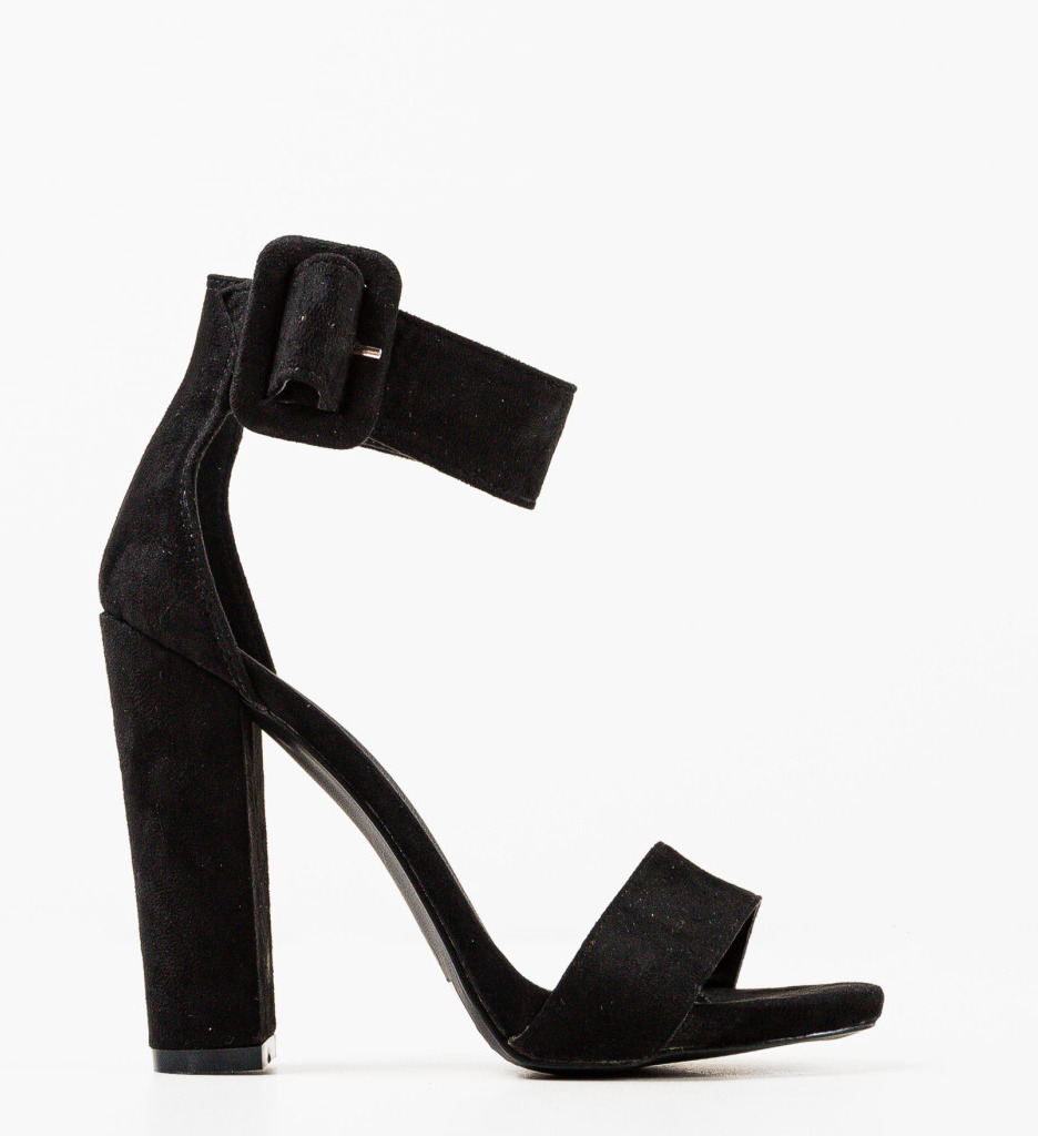 Sandale cu Toc Melendez Negre | Eleganță Modernă - imagine 4
