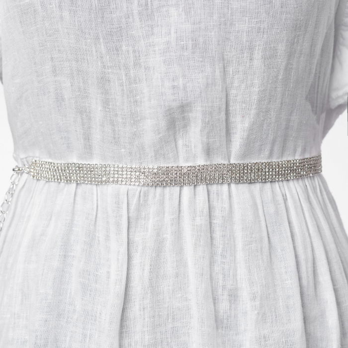 Curea metalică Shopika cu strasuri - Elegantă