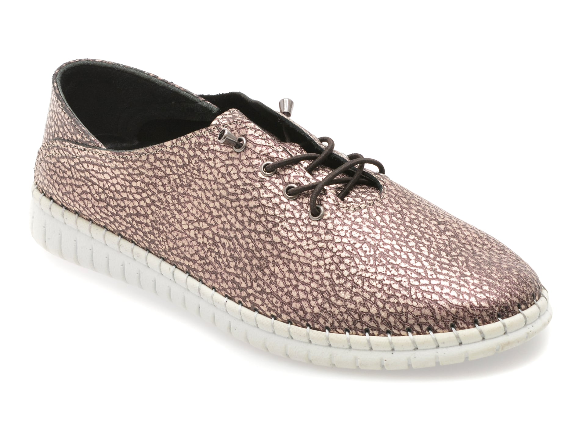Pantofi EVIDA Visiniu Piele Naturală Confort
