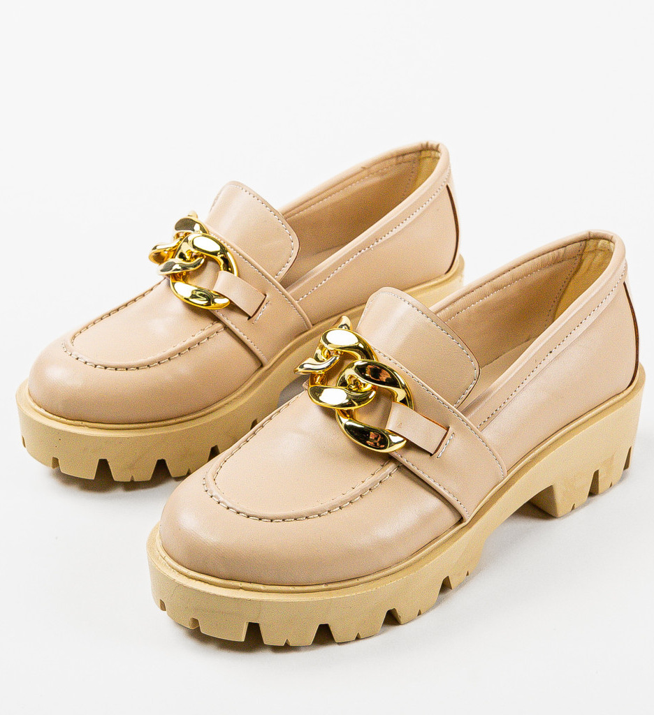 Pantofi Casual Dama Gely Bej | Confort - imagine 6