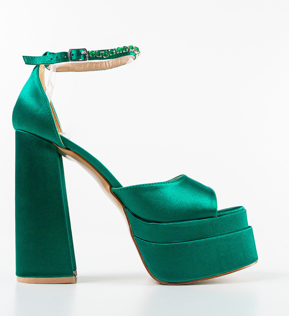 Sandale Toc Verde Elegante Pugh - imagine 4
