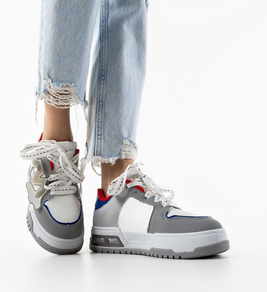 Sneakers Dama Gri - Confort și Stil Sport - imagine 2