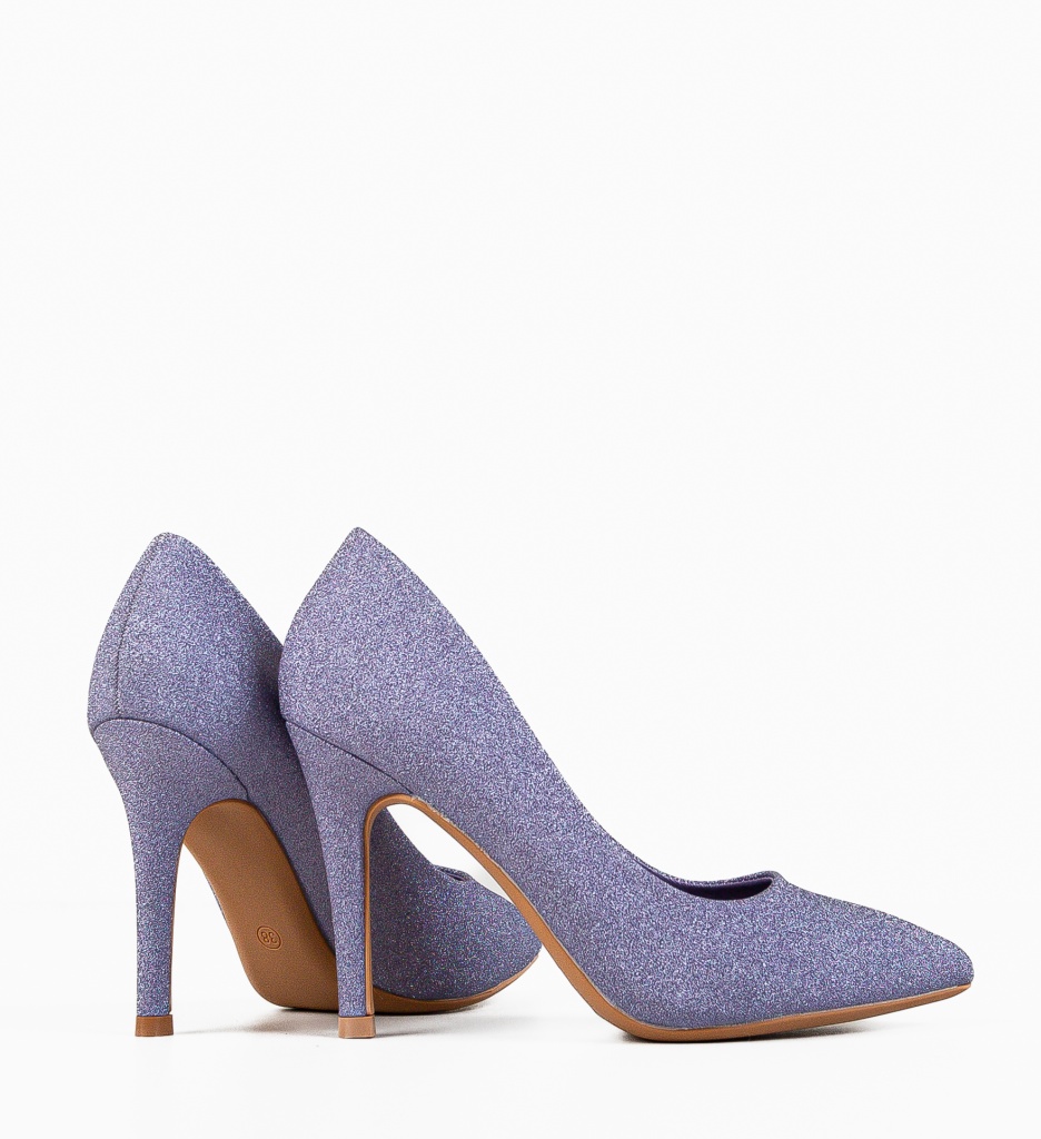 Pantofi Tenarus Mov cu Toc - Eleganță și Rafinament - imagine 5