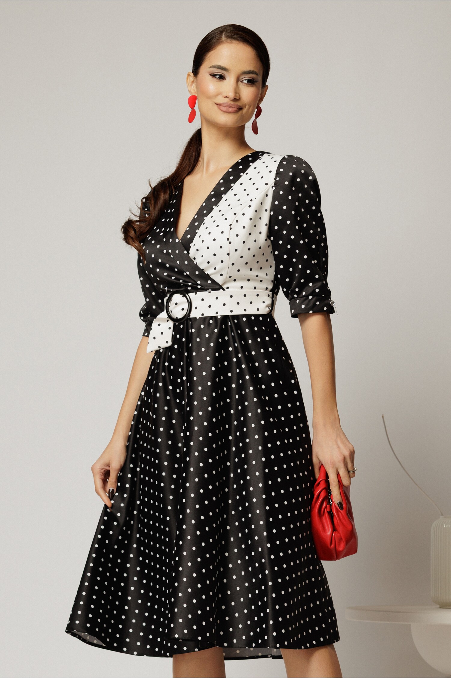 Rochie Midi Tafta Buline - Eleganță Asigurată