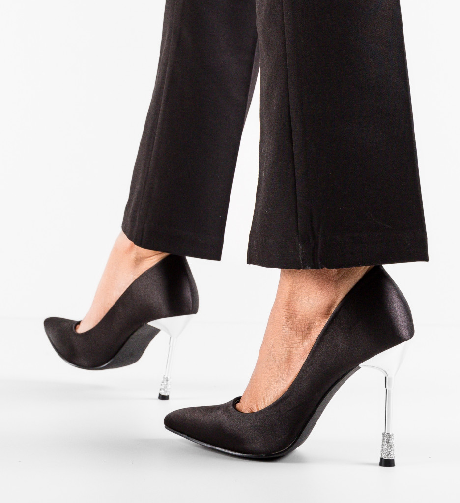 Pantofi Dama Neaksa Negri cu Toc Eleganți - imagine 4