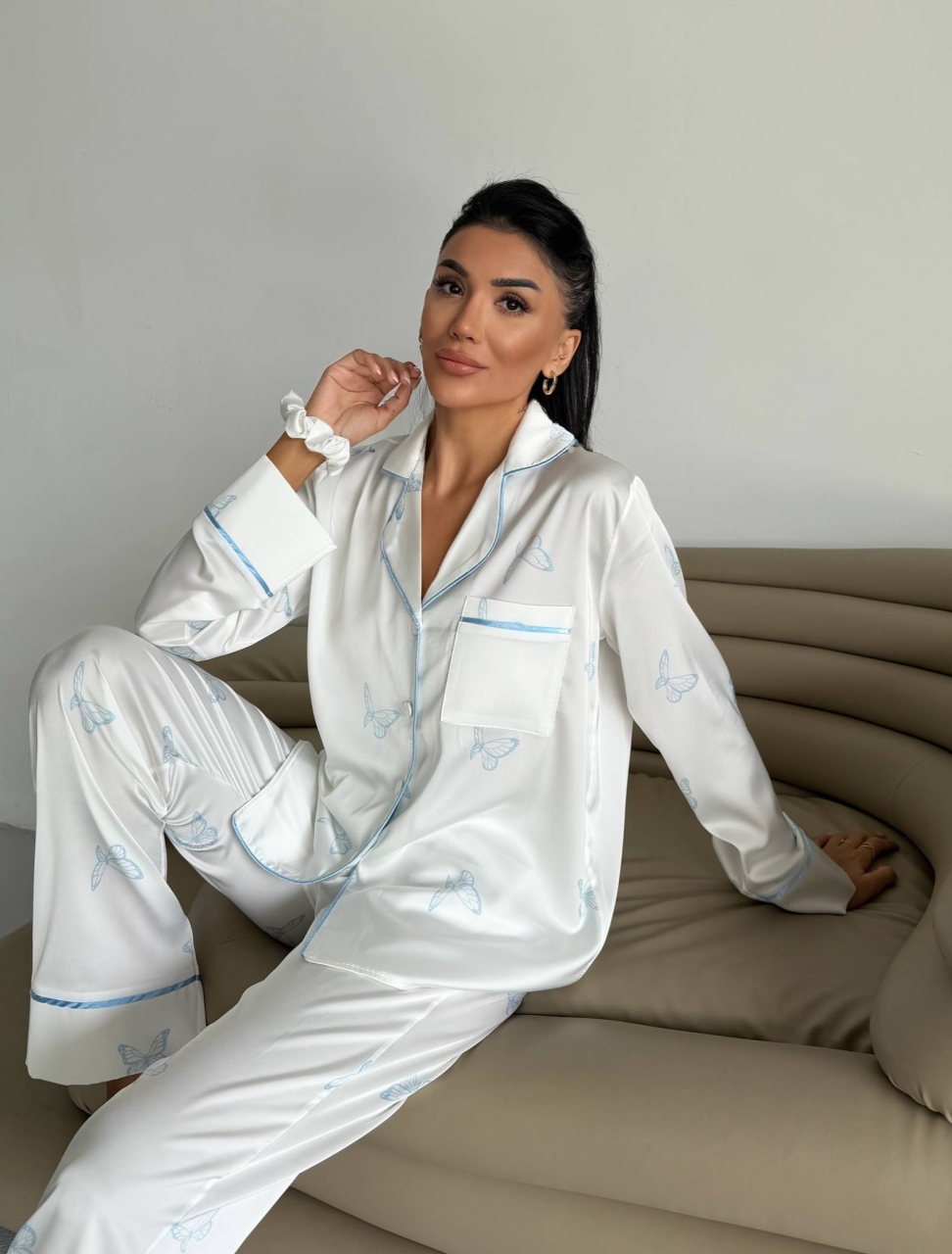 Set Pijama Dama 2 Bucati Delis Satin Mat - imagine 4