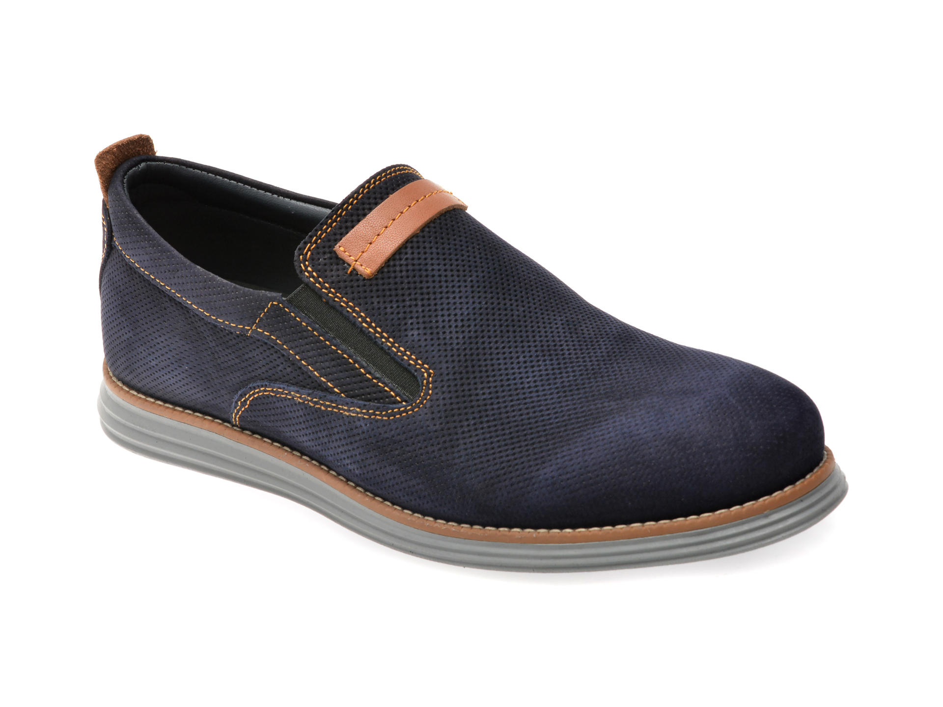 Pantofi Otter Slip-on Bleumarin din Nabuc
