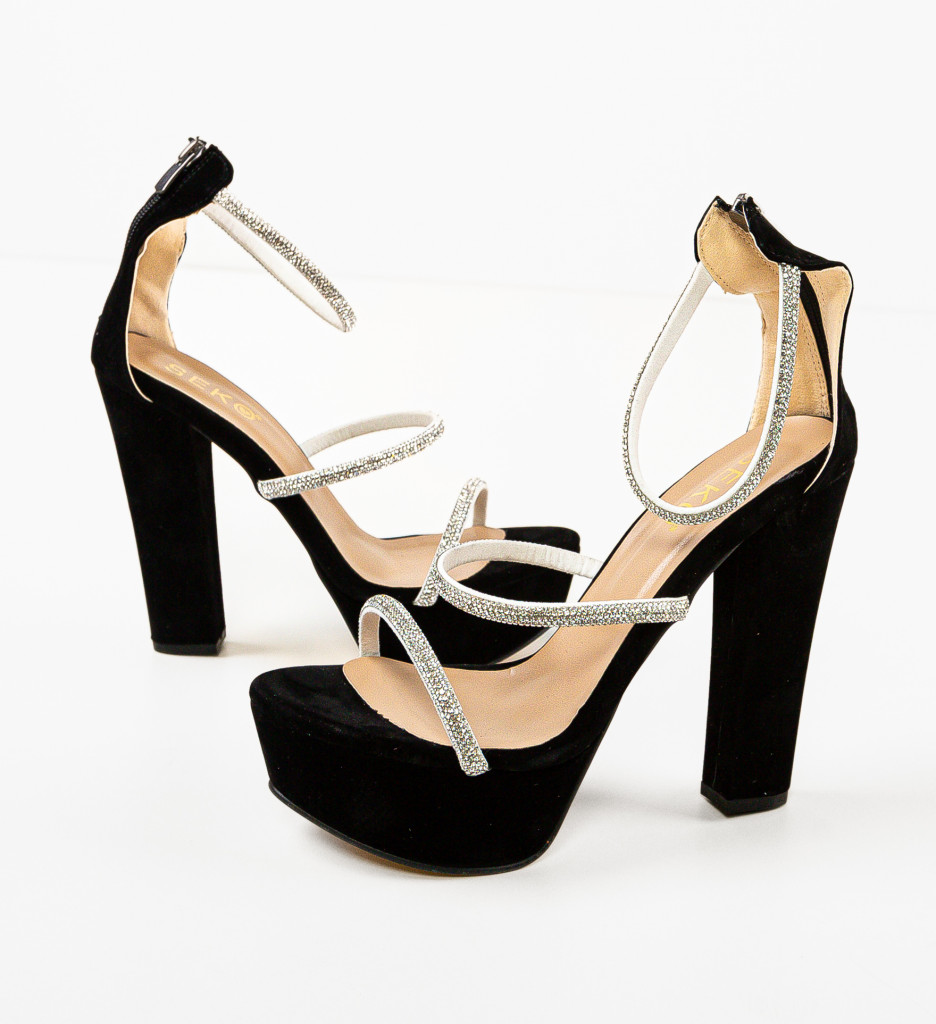 Sandale Toc Patrysya Negre - Eleganță și Stil - imagine 5