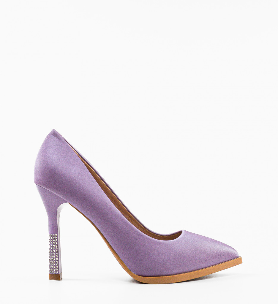 Pantofi Sadeas Mov cu Toc Elegant - imagine 5