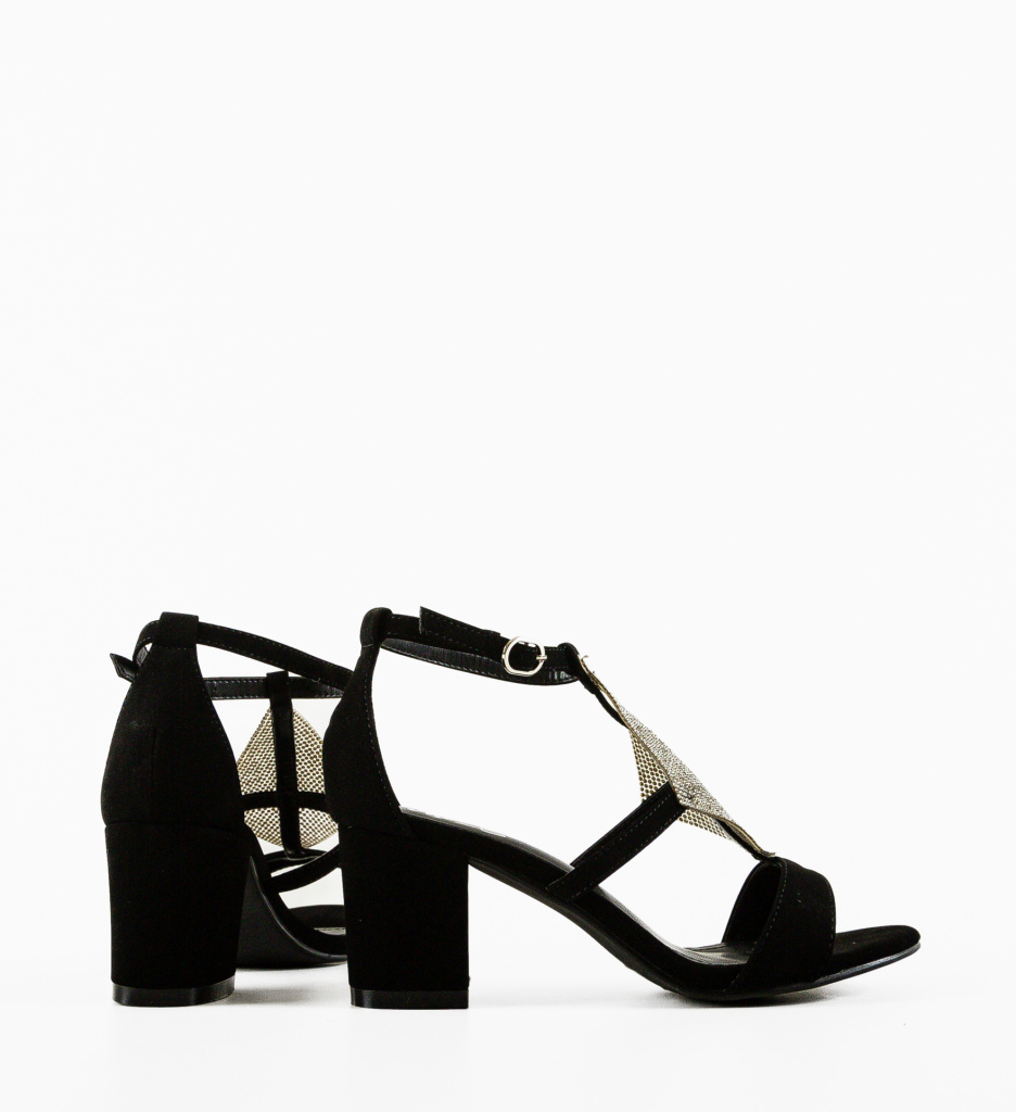 Sandale cu Toc Lamza Negre - Eleganță Asigurată - imagine 4