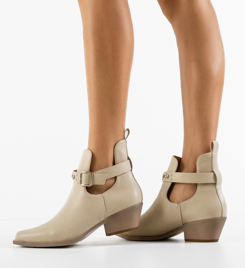 Botine Dama Gianna Bej - Eleganță și Stil - imagine 3