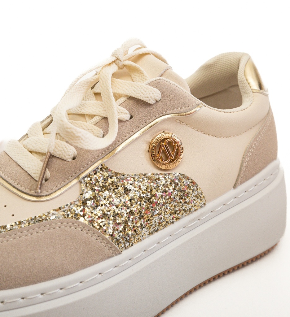 Sneakers Dama Plouta Bej - Confort & Stil - imagine 5