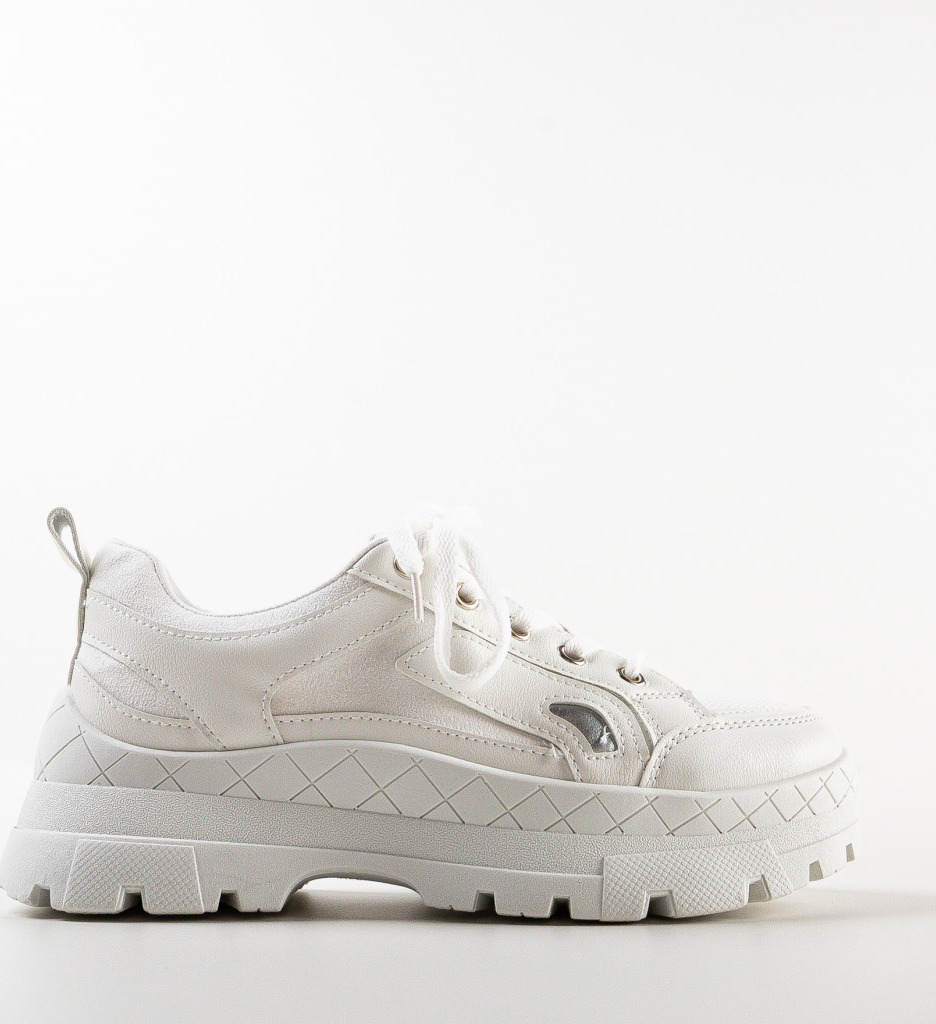 Sneakers Dama Maliha Albi | Confort și Stil - imagine 4