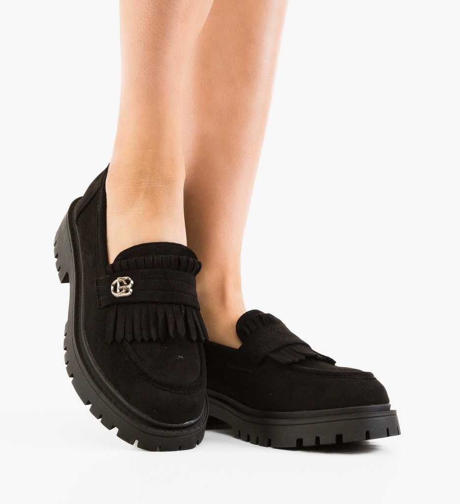 Pantofi Casual Dama Obyne Negri | Confort & Stil - imagine 2