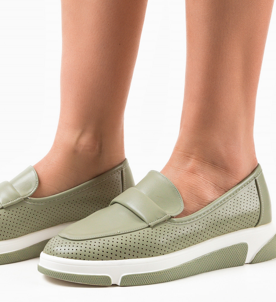 Pantofi Casual Gerta Verzi | Confort & Stil Modern - imagine 2