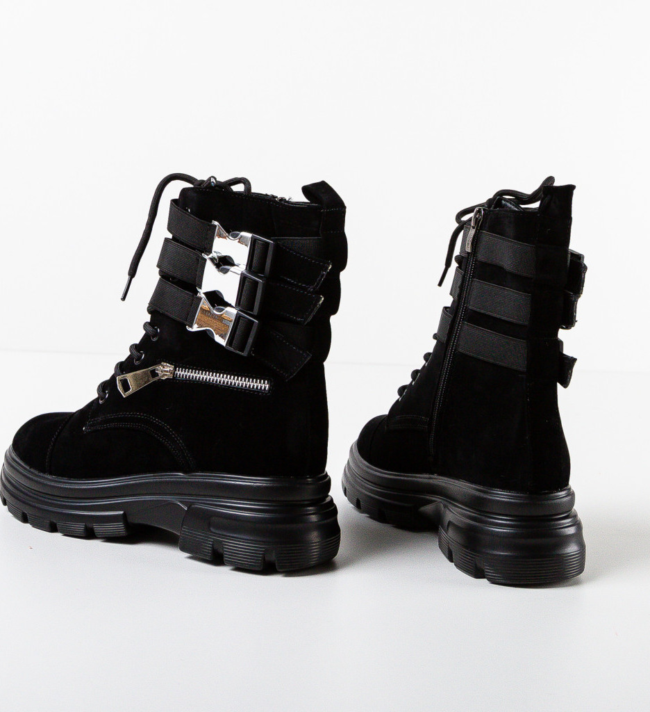 Ghete Dama Negre Elegante - Confort & Stil - imagine 6