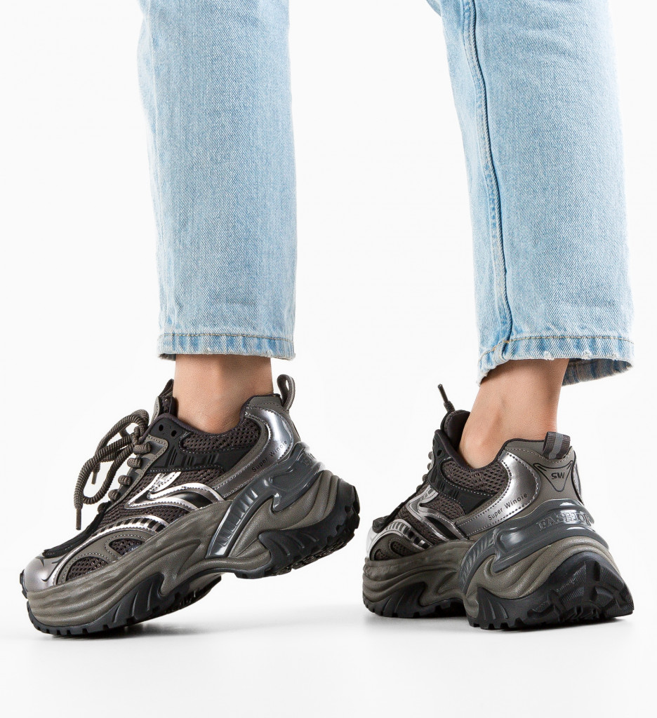 Sneakers Dama Winoie Gri - Confort și Stil - imagine 2