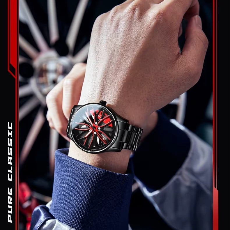 Ceas Barbatesc Olevs Otel Inoxidabil, Cadran Albastru - imagine 3