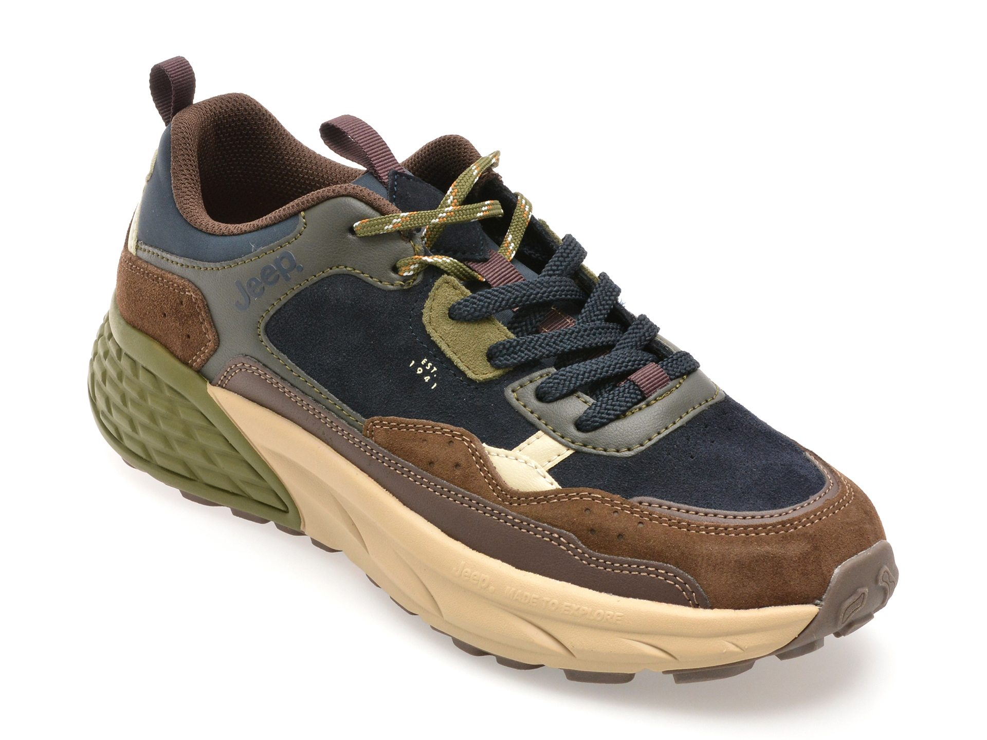 Pantofi Sport Jeep Barbati, Piele Naturala