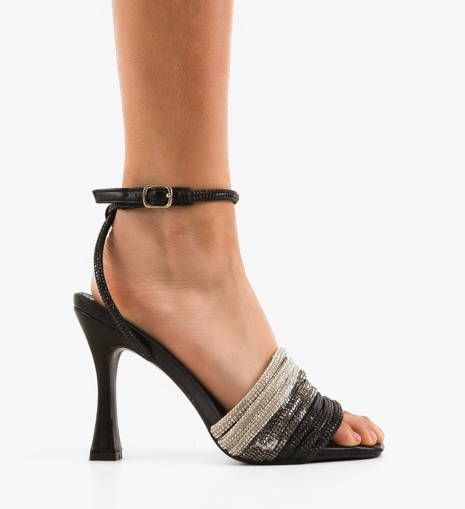 Sandale cu toc Aayan Negre - Eleganță și Stil - imagine 6