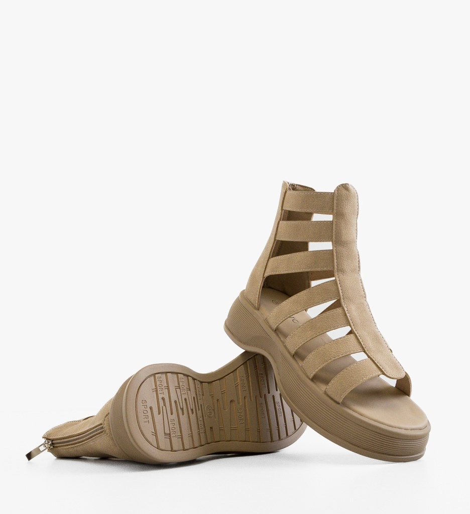 Sandale Dama Budica Bej Elegante - imagine 5