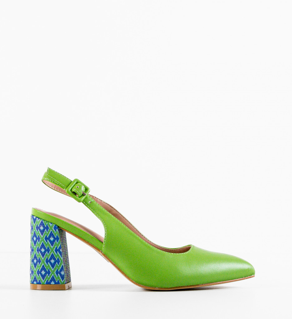 Pantofi Rafda Verzi cu Toc | Eleganță Asigurată - imagine 5