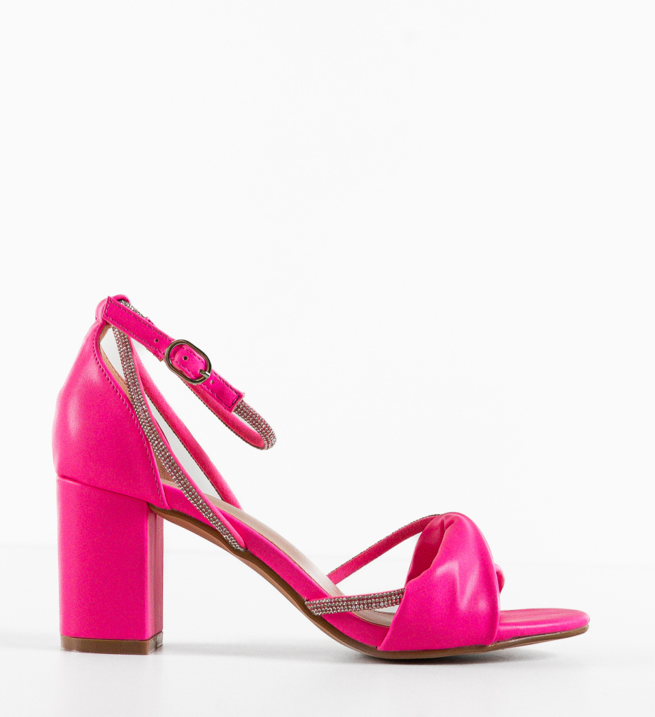 Sandale cu toc Sancre Fuchsia - Eleganță și Stil - imagine 4