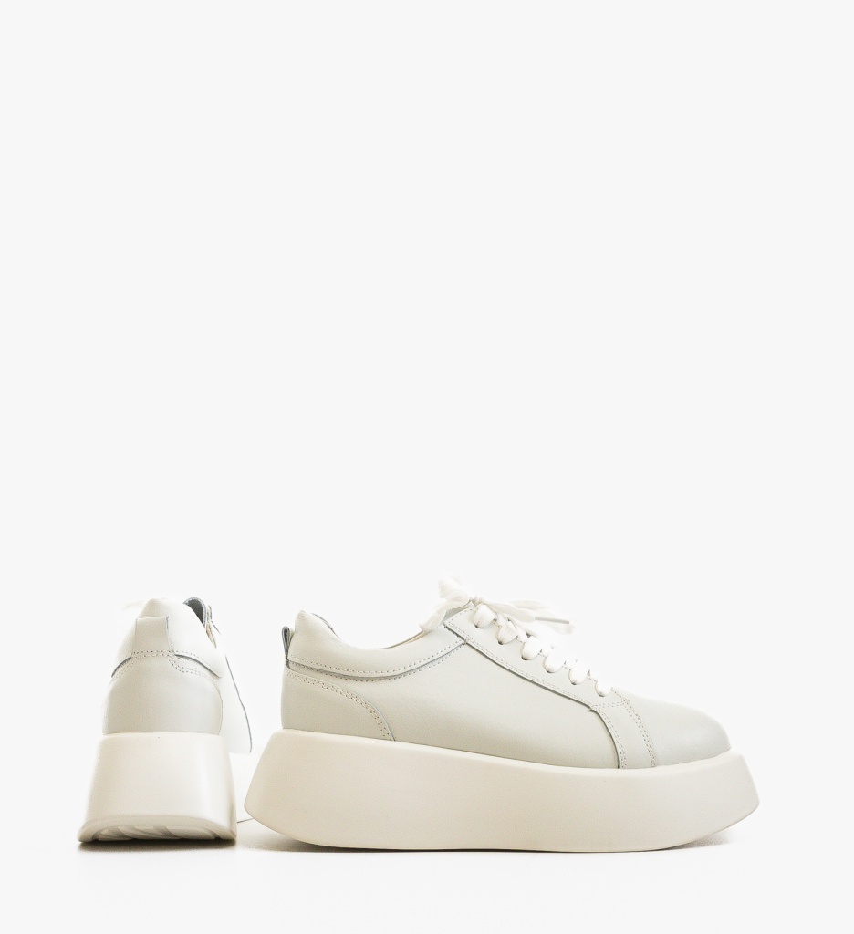 Sneakers Dama Silona Albi - Confort și Stil - imagine 4
