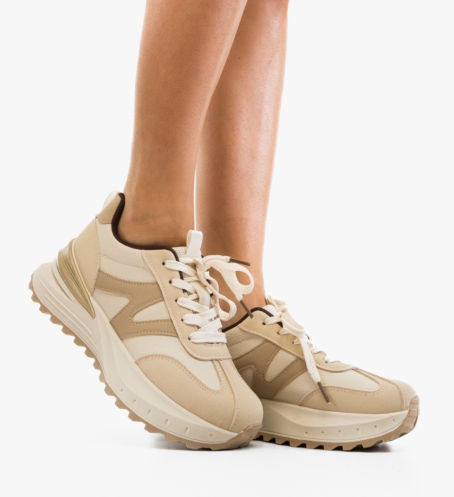 Sneakers Dama Senso Bej | Confort și Stil
