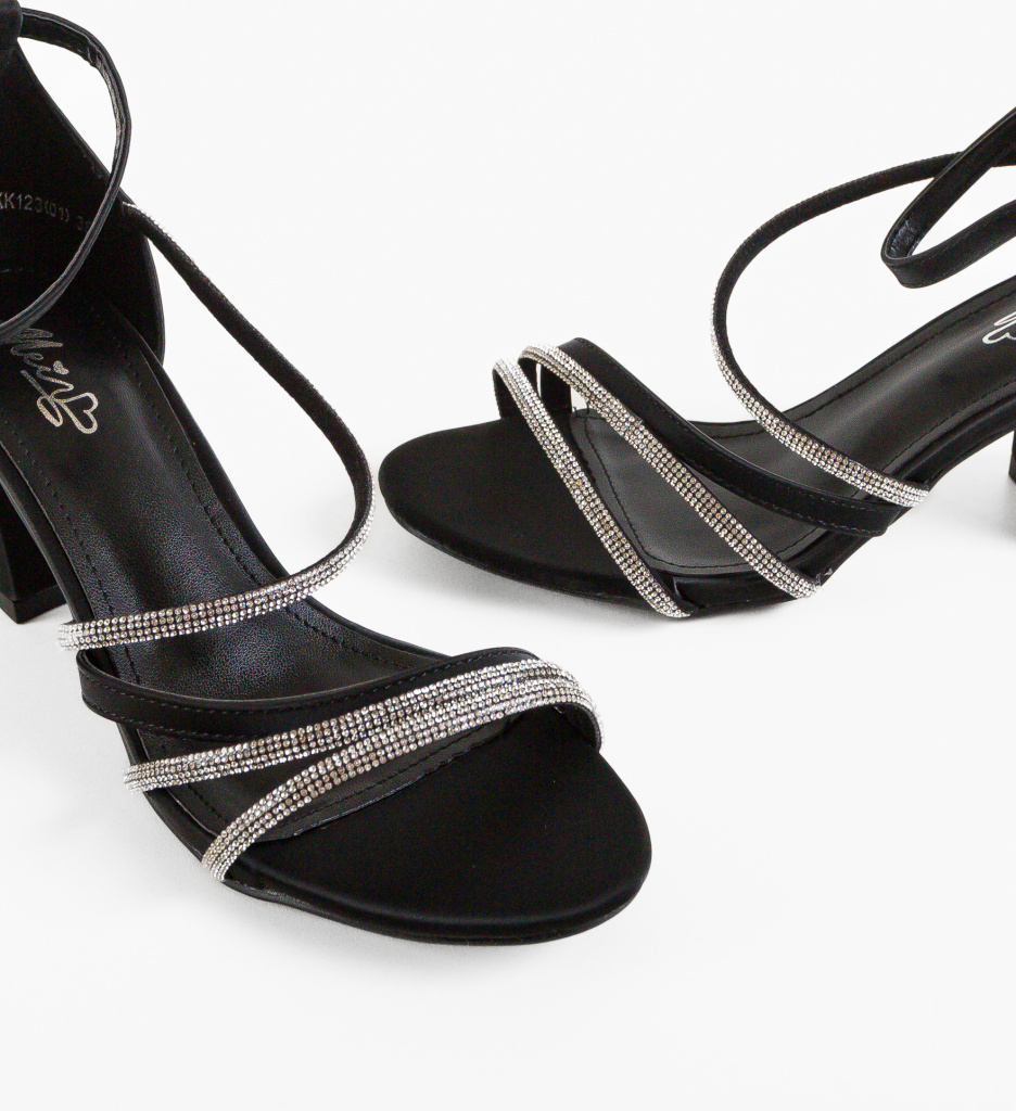 Sandale cu toc Lynia Negre – Eleganță și Stil - imagine 5