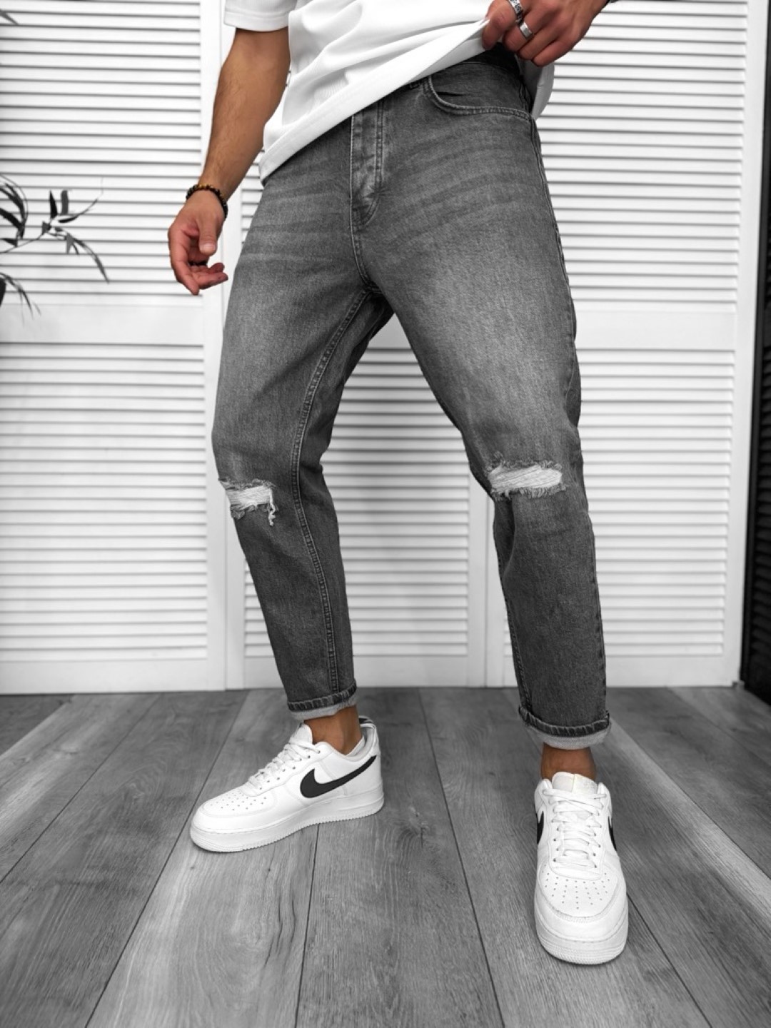 Blugi Bărbați Conici 1293 H5-5 | Stil Modern