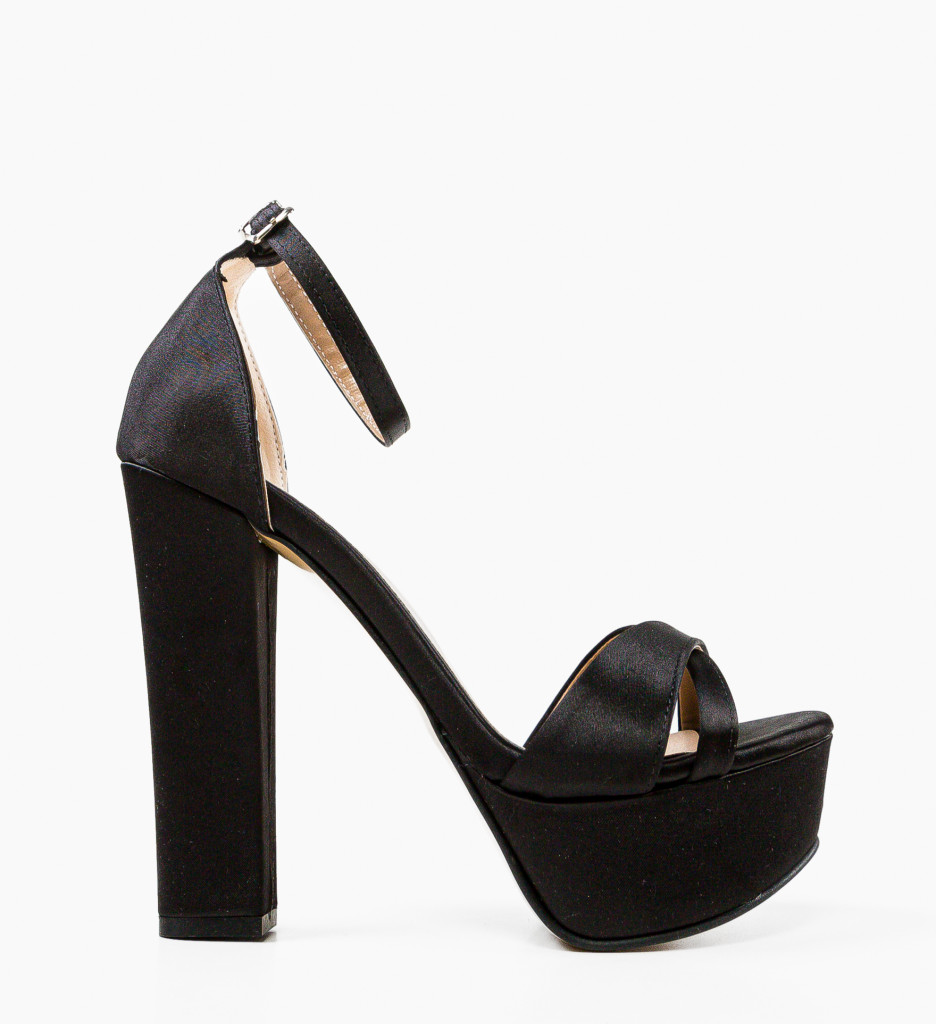 Sandale cu Toc Rasm Negre - Eleganță și Stil - imagine 5