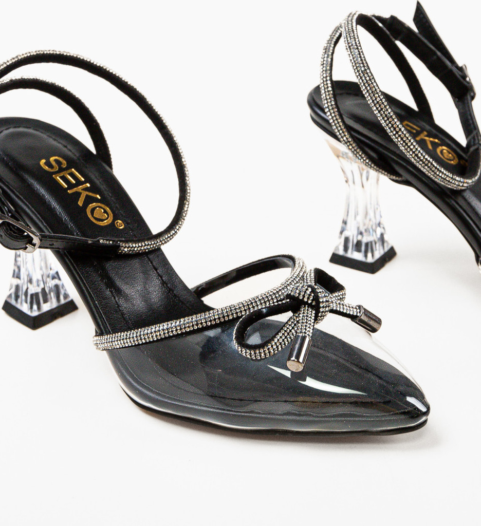 Pantofi Dama Negri Eleganți cu Toc Înalt - imagine 4