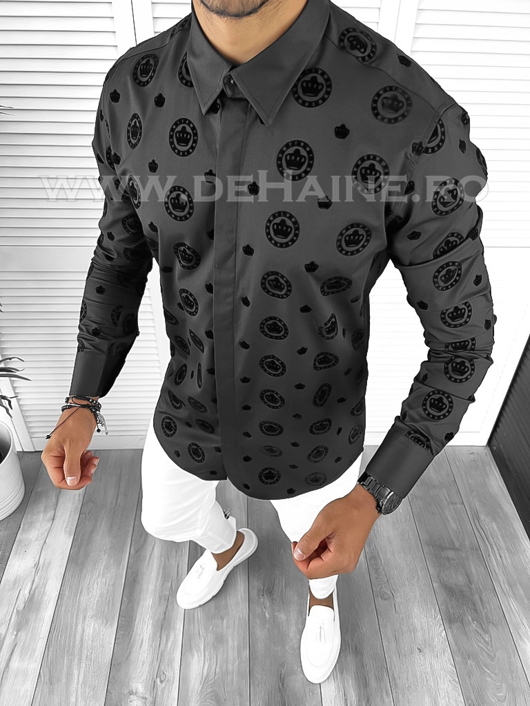 Camașă Bărbați Slim Fit Neagră | Elegantă