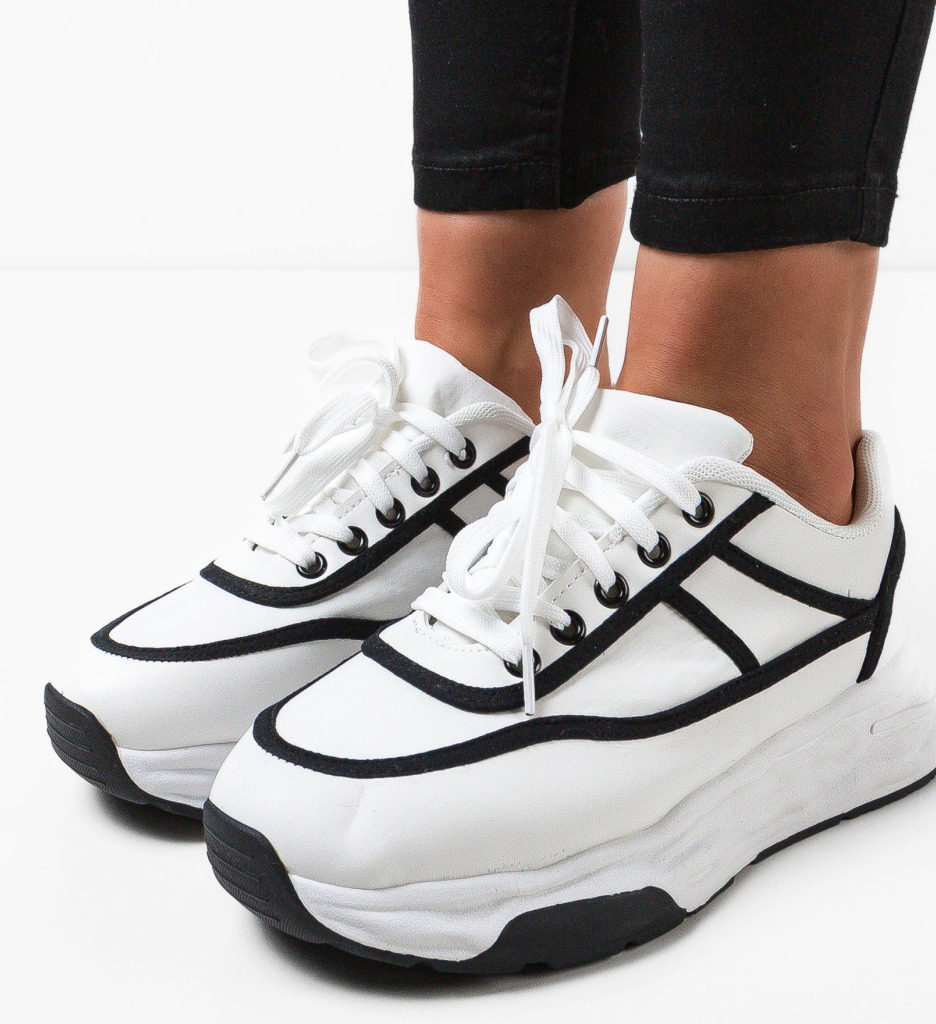 Sneakers Dama Zakaria Albi - Confort si Stil - imagine 2