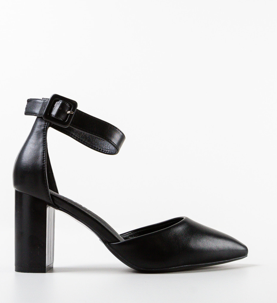 Pantofi Kole Negri cu Toc Eleganți - imagine 5