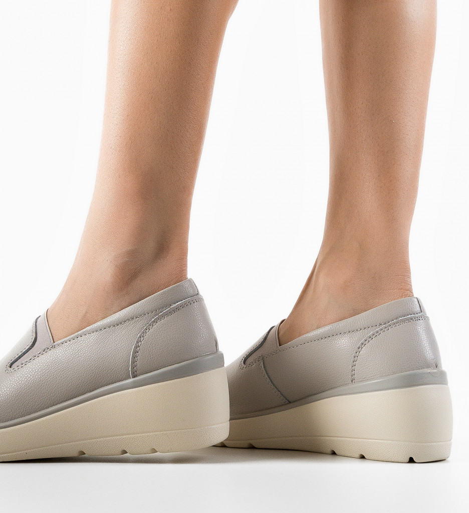 Pantofi Yanam Gri - Confort și Eleganță Casual - imagine 3