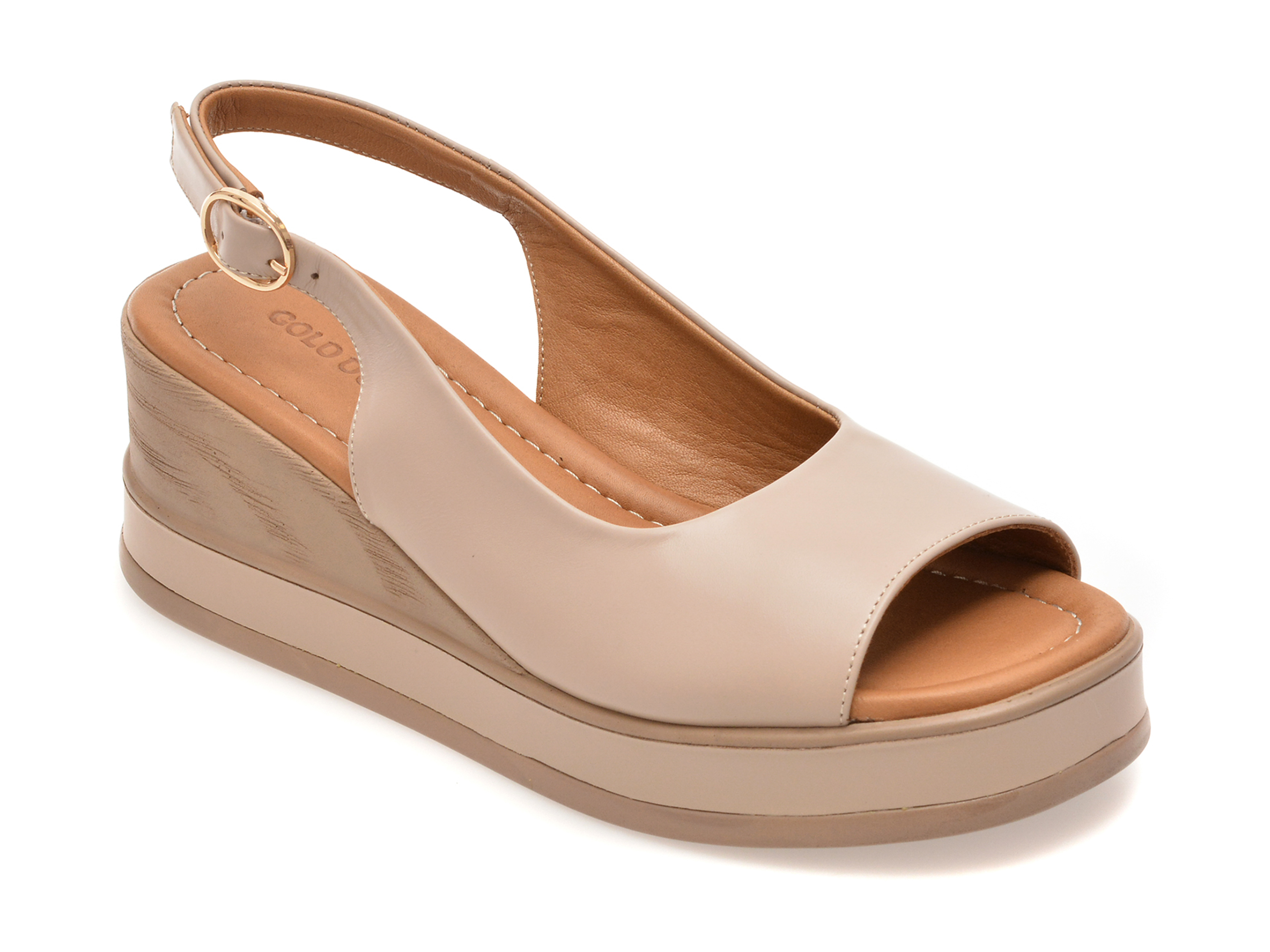 Sandale GOLD DEER gri din piele naturală