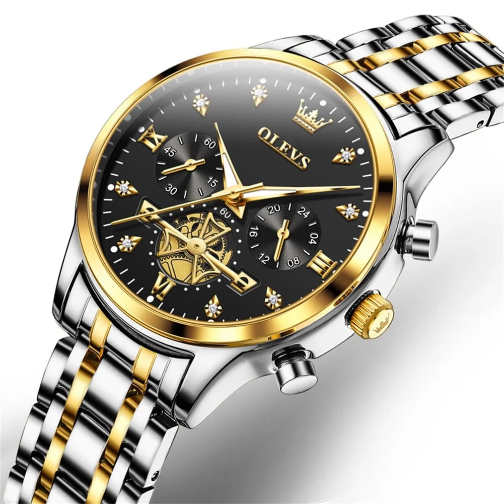 Ceas Olevs Dama Argintiu-Auriu - Eleganță și Stil